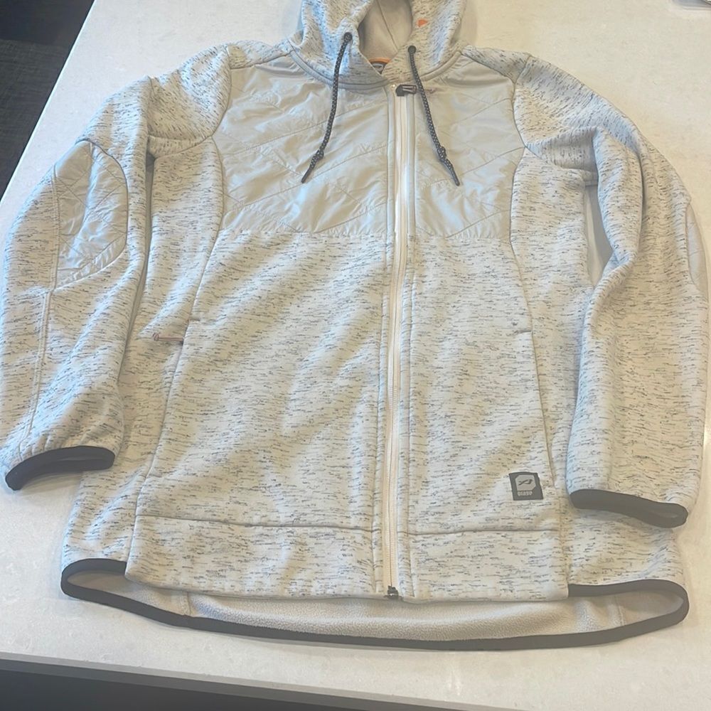 Orage womens small jacket/coat with hood, nice pattern warm comfortable quilted.